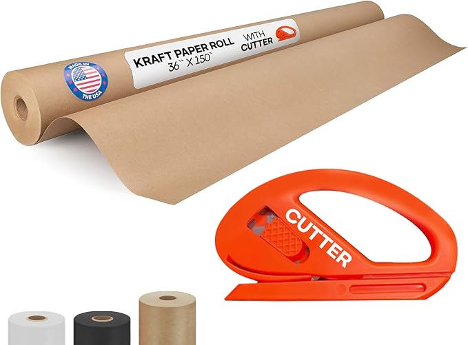 Brown Kraft Paper Roll 36" x 1800" by IDLPackaging