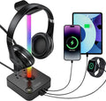 RGB Headphone Stand with USB Charger COZOO Desktop Gaming Headset Holder Hanger by COZOO