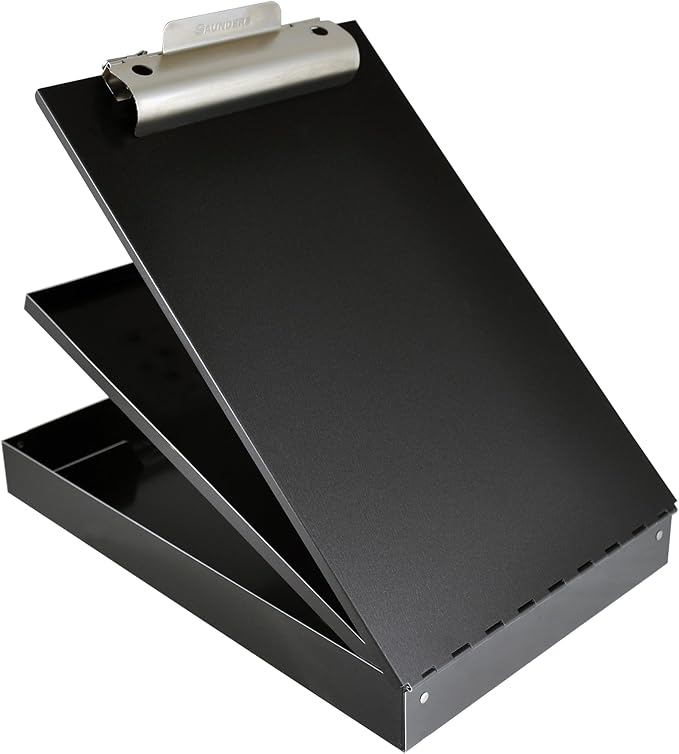 Saunders Black Dual Layer Metal Clipboard Folio by Saunders