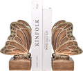 Vintage Brown Butterfly Bookends, Resin Book Ends by Kakizzy