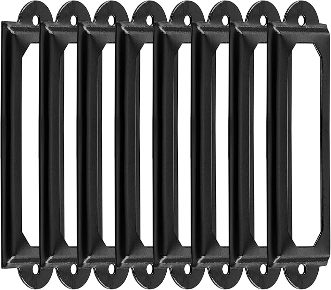 60pcs Metal Label Holder, File Drawer Label Frames Holder, Screw Cabinet - Image 6