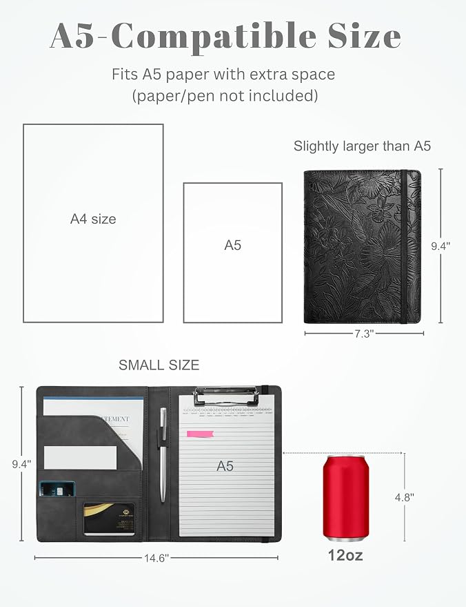 Mymazn Small Padfolio Clipboard Folder - Image 3