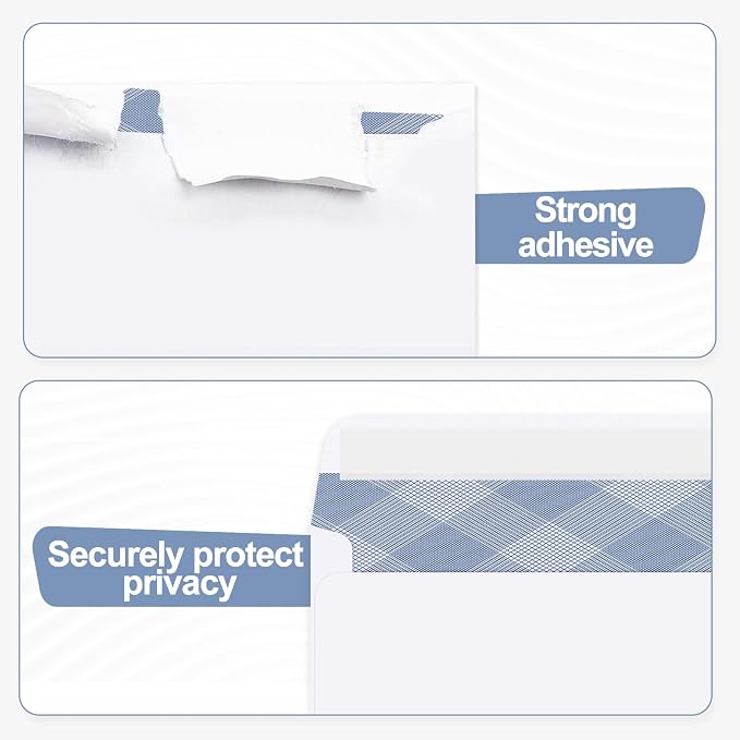 1000#8 Self Seal Business Envelopes, PANDRI No.8 Double Window Design - Image 3
