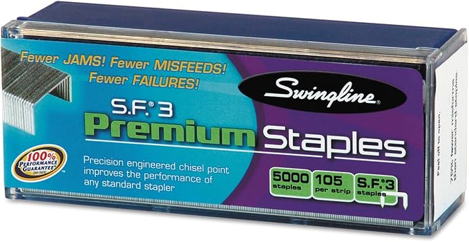 Swingline 35440 S.F. 3 Premium Chisel Point 105 Count Half-Strip Staples by Swingline
