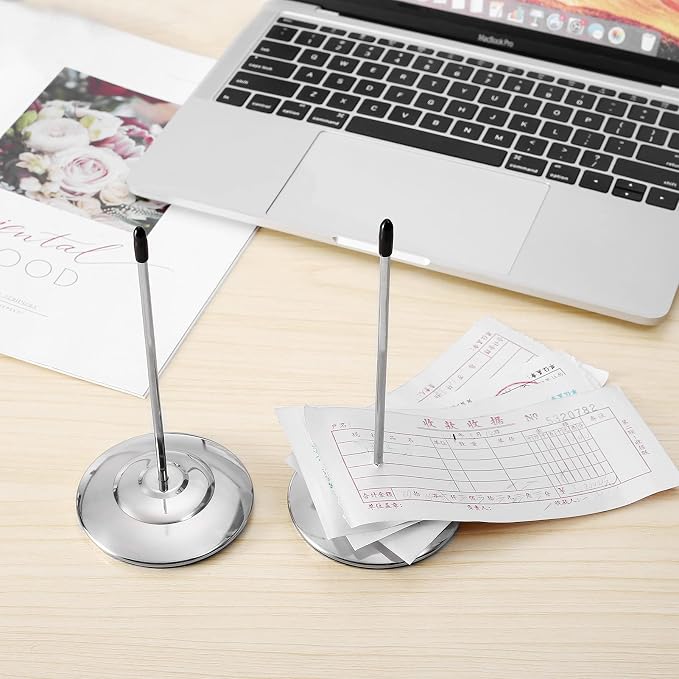2PCS Bill Fork, Receipt Holder Spike, Stainless Steel Silver Restaurant Receipt - Image 6