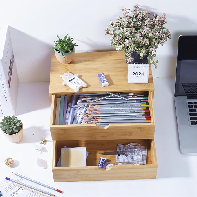 Charmewooden Bamboo Desk Organizer - Image 6