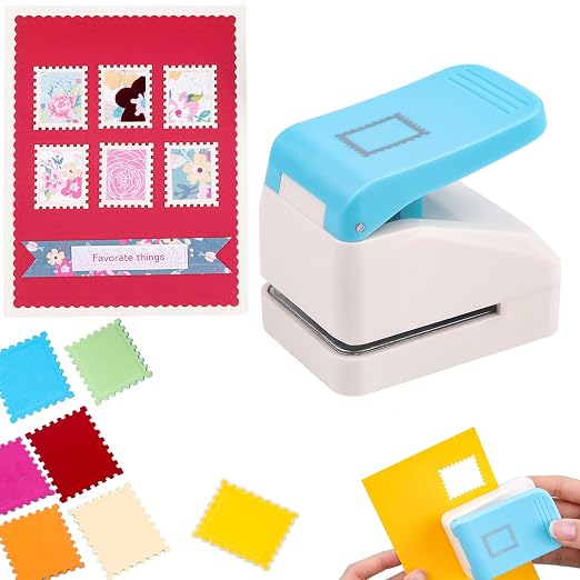 Stamp Puncher, Stamp Shaped Hole Punch, 1.1x0.9inch Rectangle Postage Stamps by CYFUNDESIGN
