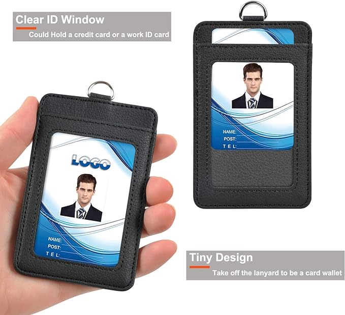 PU Leather ID Badge Holder, Life-Mate ID Badge Holder - Image 3