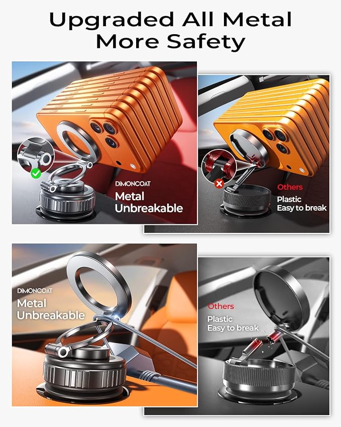 【Upgraded】for Magsafe Car Mount 360° Adjustable Magnetic Phone Holders - Image 4