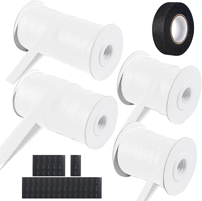 132 ft Expandable Braided Cable Sleeve Wire Loom PET Wire Sleeving，Wrap by GYHCHJDZ