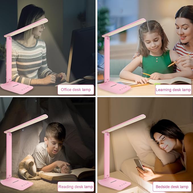 White crown LED Desk Lamp Dimmable Table Lamp Reading Lamp - Image 6