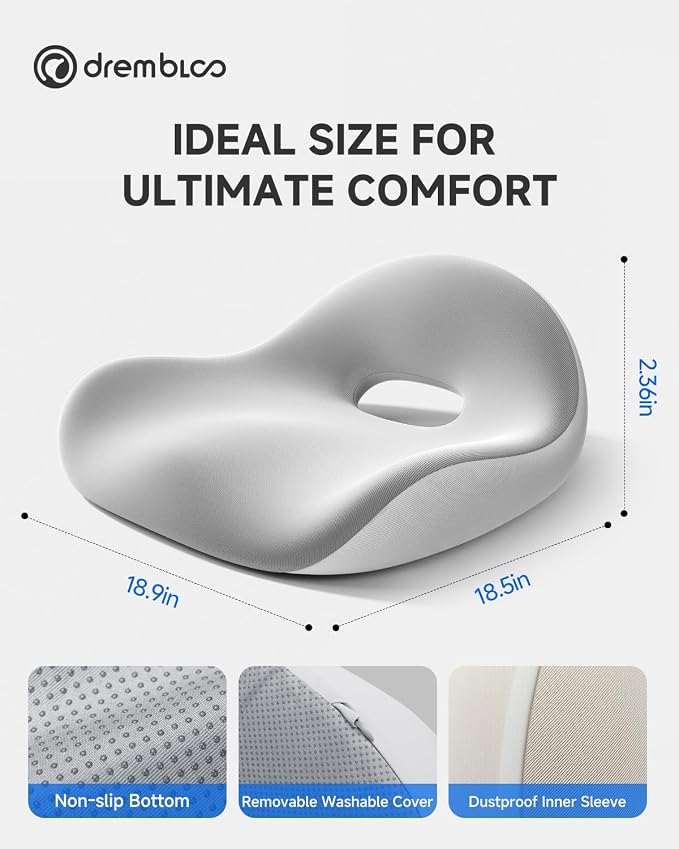 Extra Large Seat Cushion, Premium Memory Foam Office Chair Cushions - Image 5
