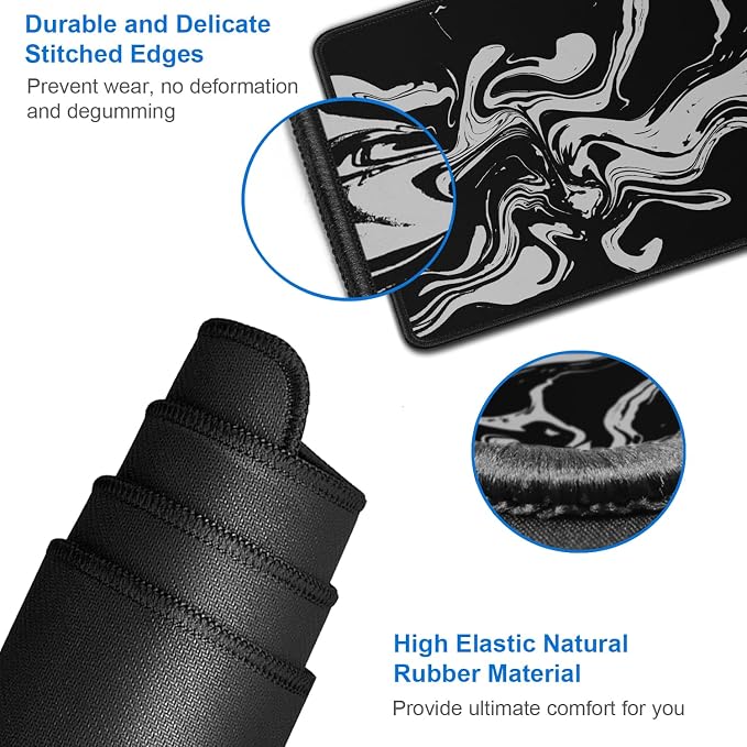 Gaming Mouse Pad, 31.5x15.7 inch Large Extended Computer Keyboard Mouse Mat - Image 5