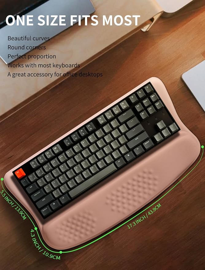 Ergonomic Wave Wrist Rest with Keyboard Stand, Cushioned Palm Rest, Comfortable - Image 6