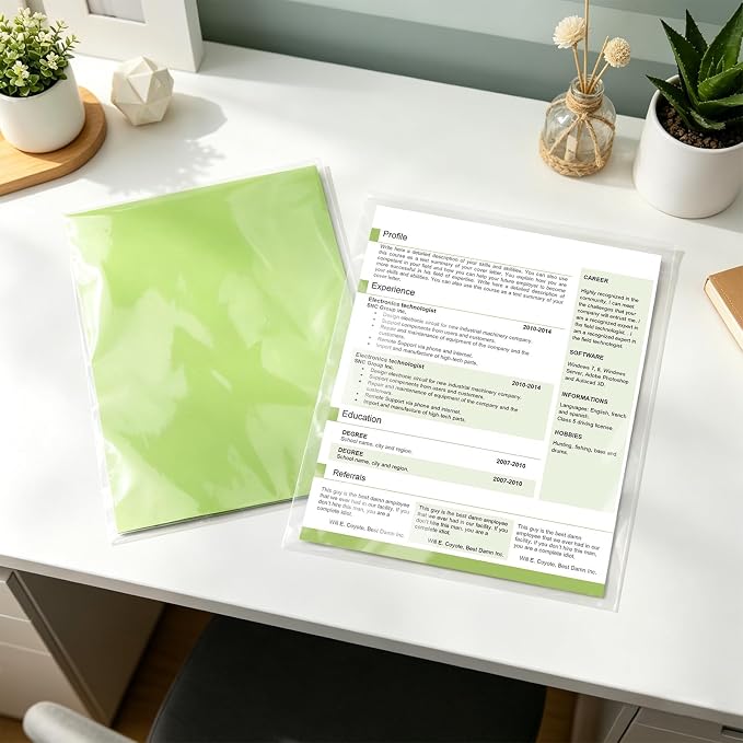 VOKOY 200 Pack 8 3/8 x 10 1/8 inches Crystal Clear Sleeves Storage Bags - Image 7