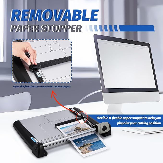 Rotary Paper Trimmer, 15 Sheets Heavy Duty Paper Trimmer, 360mm Cutting Length - Image 3