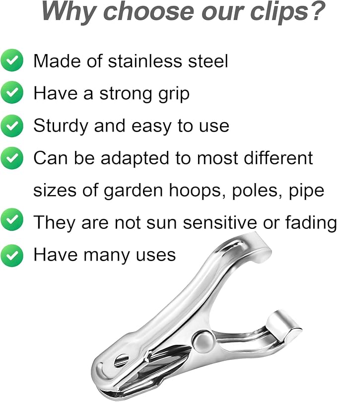 40 PCS Garden Clips, Have a Strong Grip to Hold Down the Shade Cloth or Plant - Image 4
