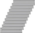 10 Pack 2” x 10” Aluminum Name Plate Holders by Unknown