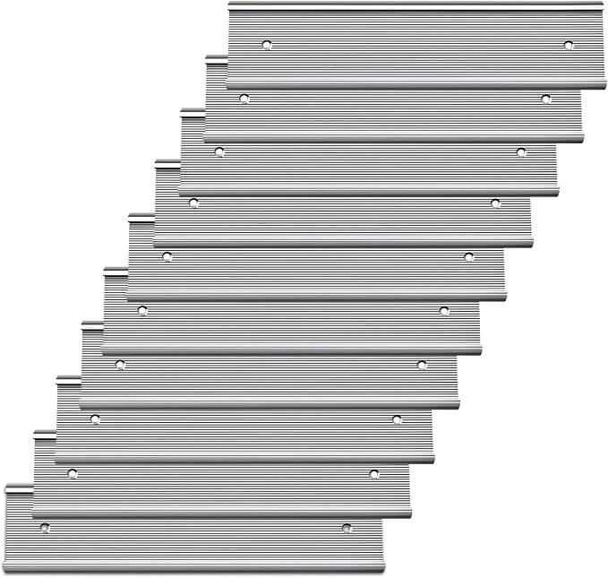 10 Pack 2” x 10” Aluminum Name Plate Holders by Unknown