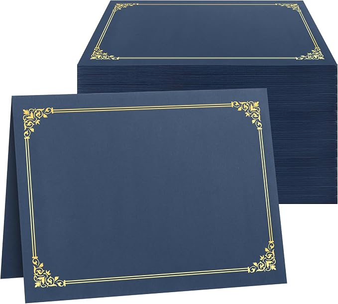 SUNEE Certificate Holders, 100 Packs Navy Blue Diploma Holders, Certificate by SUNEE