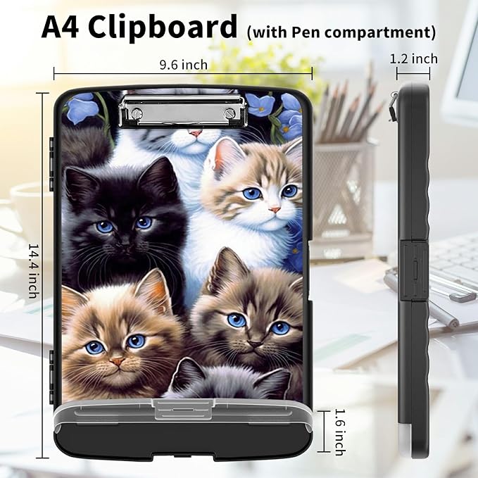 Clipboard with Storage High Capacity Plastic Nursing Clipboards with Pen Holder - Image 2