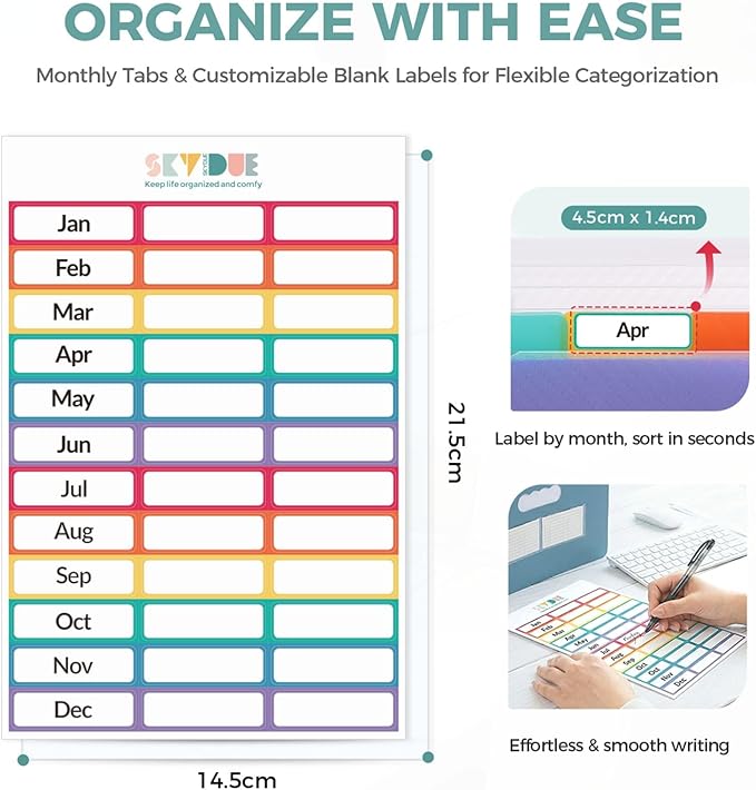 SKYDUE Accordion File Organizer, Expanding File Folder - Image 3