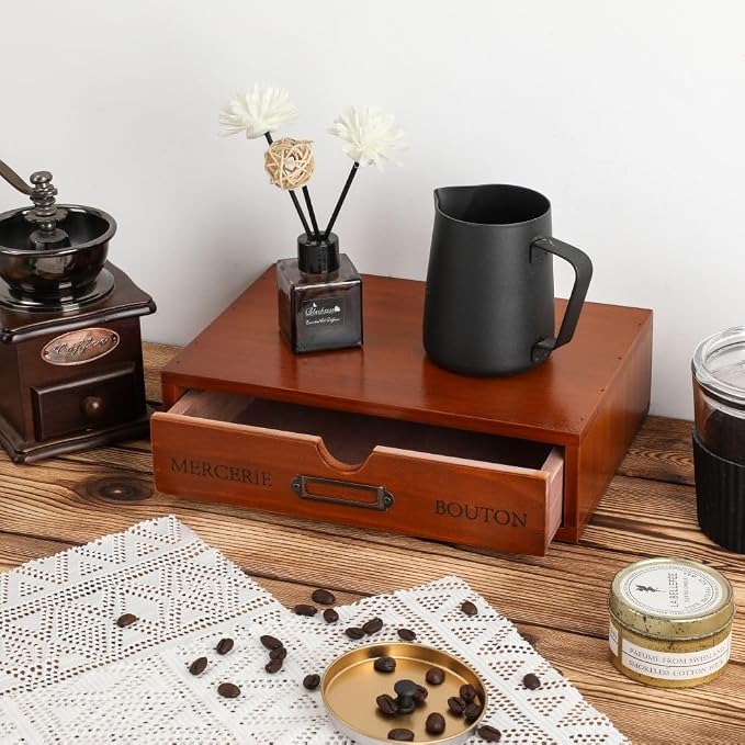 Wooden Storage Box Apothecary Drawers Vintage Wooden Drawers Wood Desktop - Image 2