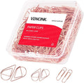 VENCINK 300 Pcs Cute Rose Gold Teardrop Paper Clips Assorted Sizes | Stainless by VENCINK
