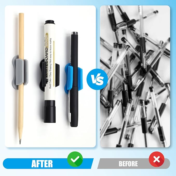 BOBOKA 10 Pack Upgraded Pencil Holder, Adhesive Pen Holder - Image 4