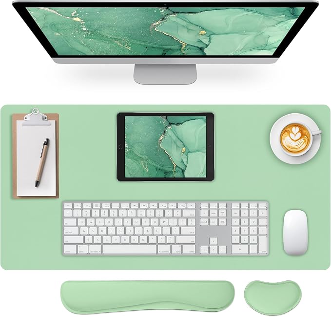 Mouse Pad and Keyboard Wrist Rest, 3-in-1 Large Keyboard and Mouse Pad Set by Meetcolor