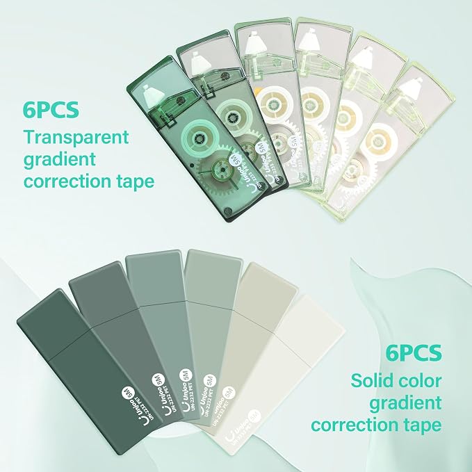 Unjoo Mini White Correction Tape Set | Aesthetic Cute Correction Tape, - Image 2