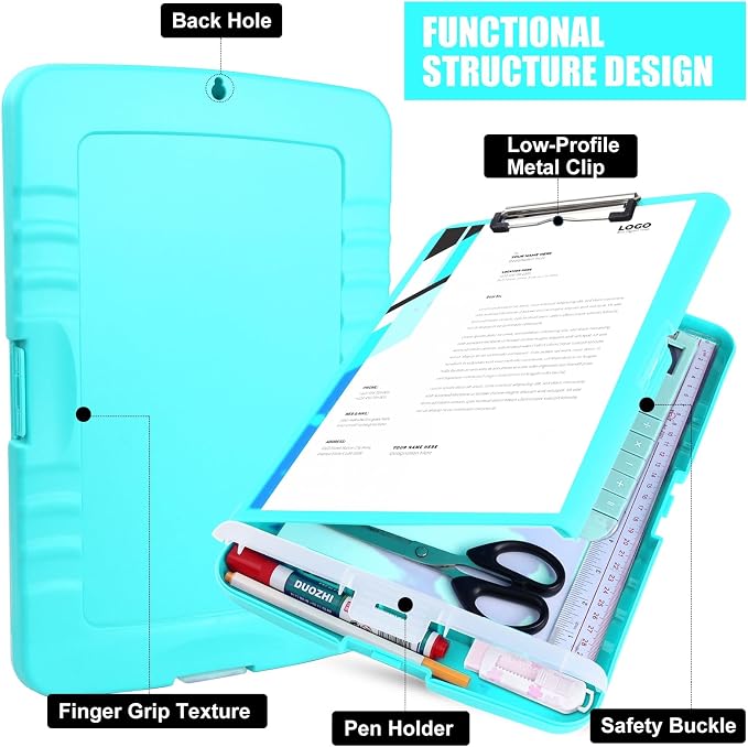 Plastic Clipboard with Storage, Clip Boards 8.5x11 with Pen Holder, A4 Nursing - Image 6