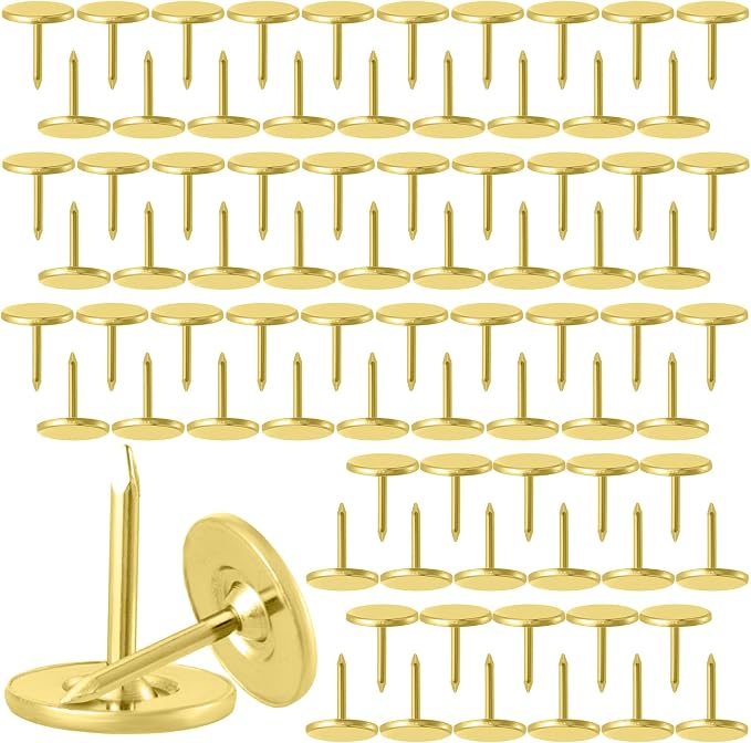 120pcs Flat Head Thumb Tacks for Wall, 0.4" x 0.51" Decorative Wall Pins Nails by Unknown