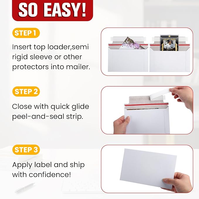 240 Pack Rigid Mailers, Perfect Size Shipping Envelopes - Image 7