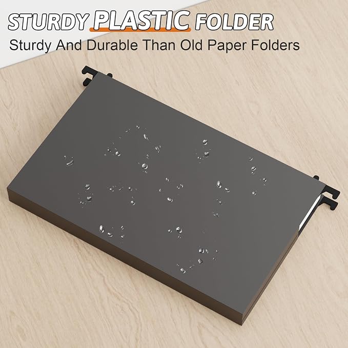 Plastic Legal Size Hanging File Folders, Heavy Duty 1 Inch Expansion - Image 2