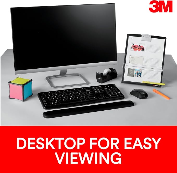 3M Desktop Document Holder Copy Holder, Adjustable Clip Holds Portrait and - Image 3