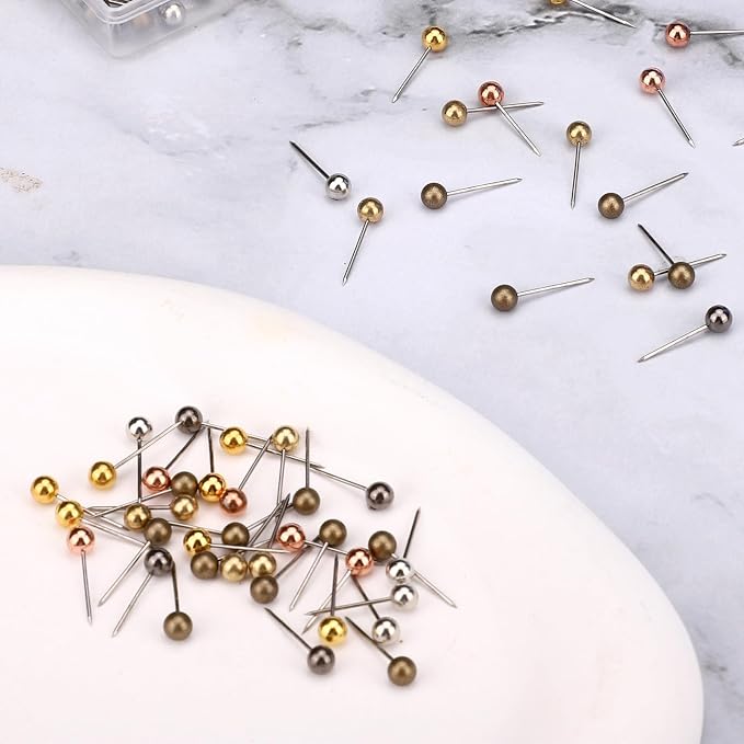 XIHIRCD 200pcs Map Push Pins, Round Head Map Pins - Image 3