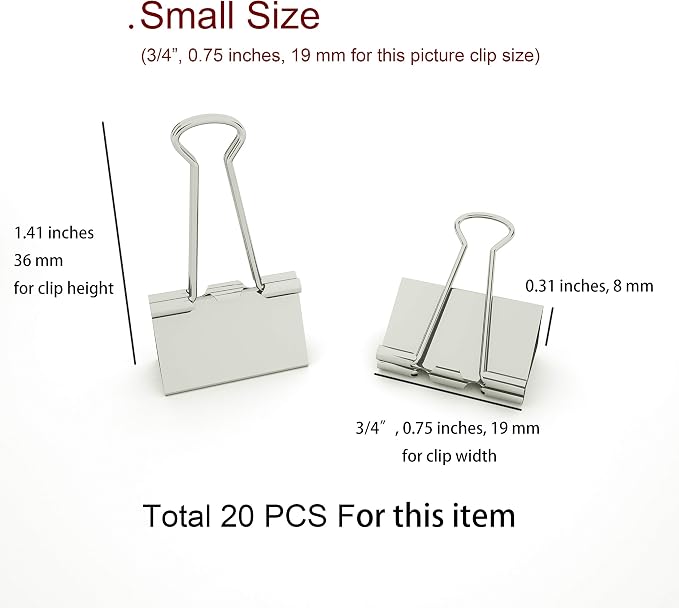 Nctinystore Binder Clips Small Metal Clamp - Image 2