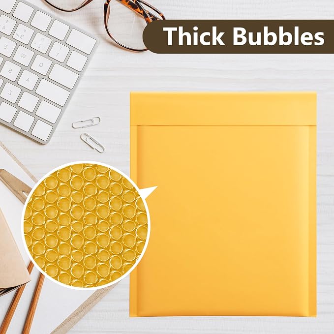 UCGOU Kraft Bubble Mailers 9.5x14.5 Inch Usable Size 9.5x13.5 Inch 40 Pack - Image 4
