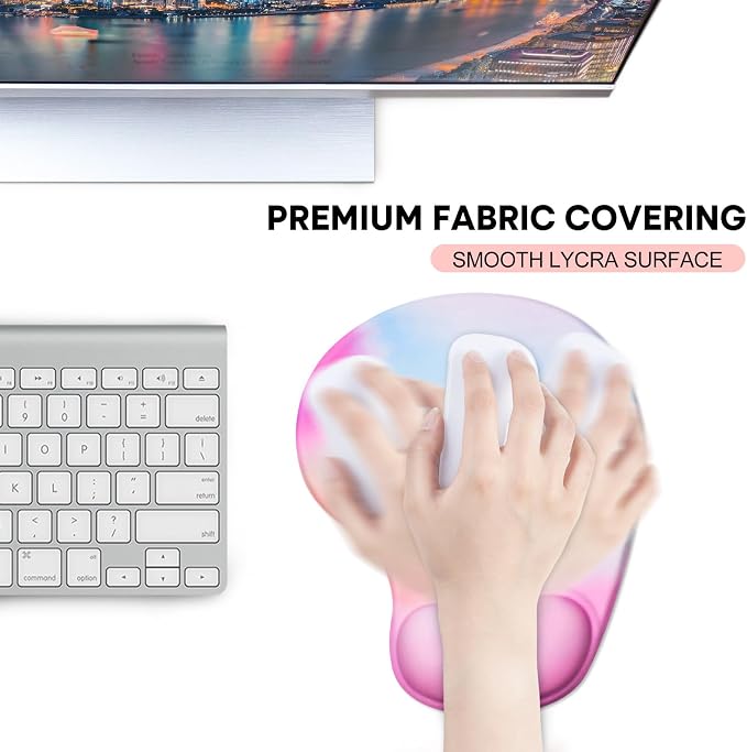 JIKIOU Mouse Pad, 2 Pack Ergonomic Mouse Pads - Image 6