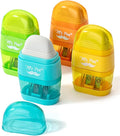 Mr. Pen- Pencil Sharpener & Eraser, 4 Pack | 2-in-1 Manual Sharpeners by MrPen