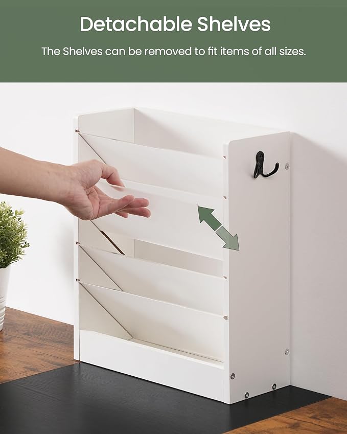 CHOEZON Wall File Holder, 6-Tier File Organizer, Office Supplies Storage Rack - Image 2