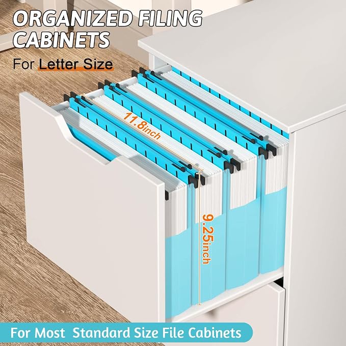Plastic Hanging File Folders Expandable, 12 Pack Extra Capacity Hanging File - Image 3