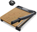 12 inch Wood Guillotine Paper Cutter, Heavy Duty Wood Base Paper Trimmer by LOTHANEK
