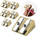 Mr. Pen- Handheld Metal Pencil Sharpener, 6 Pack | 2-Hole Dual Size by MrPen