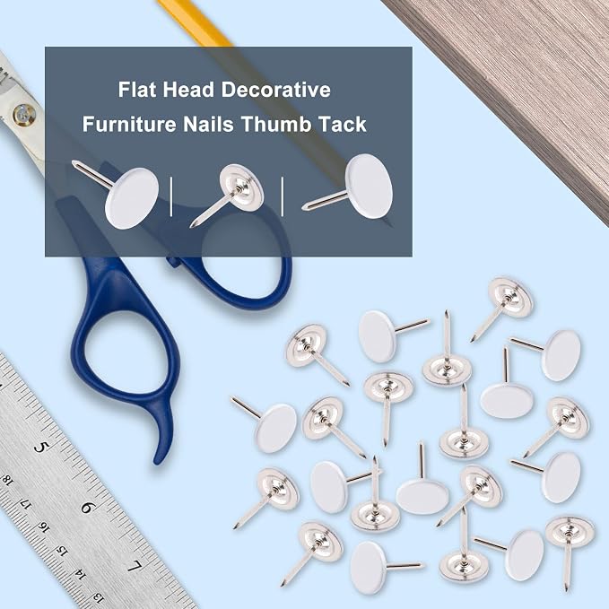 100Pcs Flat Head Upholstery Tacks Home Furniture Decor Tacks Upholstery Nails - Image 4