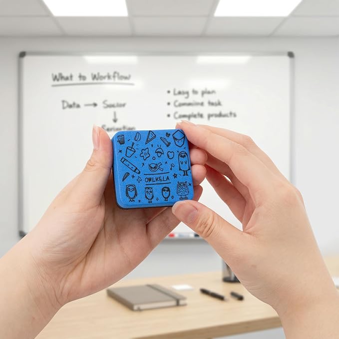 OWLKELA 30Pcs Dry Erase Erasers, Magnetic Whiteboard Eraser, Mini Whiteboard - Image 7