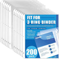 200 Pack Sheet Protectors for 3 Ring Binder by TONOS