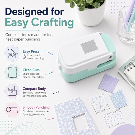 CYFUN DESIGN Stamp Punch, Stamps Cutter, Postage Stamps Punch, Stamp Puncher - Image 2