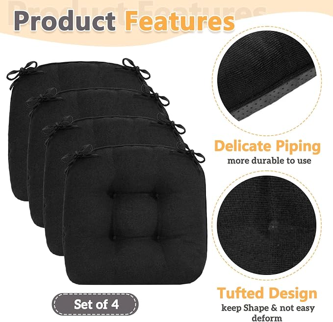 MAGIC ELEPHANT Chair Cushions for Dining Chair, Shredded Memory Foam Kitchen - Image 5
